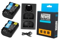 LCD nabíjačka Newell + 2 batérie LP-E6 pre Canon