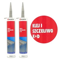 WURTH lepidlo a tmel v jednej sivej tube 300 ml silná flexibilná sada 2 ks WURTH lepidlo a tmel v jednej sivej tube 300 ml silná flexibilná sada 2 ks