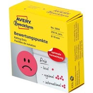 Kolieska smutnej tváre odolné 19 mm červené 3859 AVERY ZWECKFORM Kolieska smutnej tváre odolné 19 mm červené 3859 AVERY ZWECKFORM