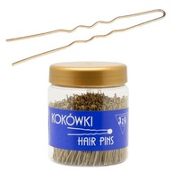 Iza vlásenky / ihly, krimpované zlato, 65 mm/500 g Iza vlásenky / ihly, krimpované zlato, 65 mm/500 g