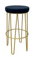 Nízka barová stolička 66cm, zlatý kov, 4P