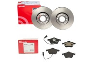 BREMBO PREDNÉ DISKY + DLOŽKY PRE AUDI A4 B5 B6 288MM