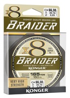 KONGER X8 BRAIDER BRIDGE 0,12MM 150M OLIVOVÁ ZELENÁ KONGER X8 BRAIDER BRIDGE 0,12MM 150M OLIVOVÁ ZELENÁ