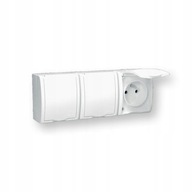 Simon Aquarius Hermovo hniezdo. x3 s krytím IP54 biela Simon Aquarius Hermovo hniezdo. x3 s krytím IP54 biela