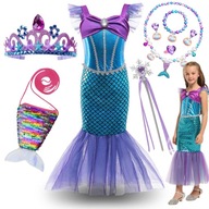 OUTFIT MALEJ MORSKEJ VÍLY SÚPRAVA KROJOV NA PROM ARIEL MERMAID 122-128 OUTFIT MALEJ MORSKEJ VÍLY SÚPRAVA KROJOV NA PROM ARIEL MERMAID 122-128