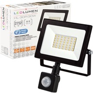 Halogénový reflektor, 30W LED lampa, Pohybový senzor Halogénový reflektor, 30W LED lampa, Pohybový senzor