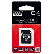 PAMÄŤOVÁ KARTA GOODRAM MICROSDXC 64GB CL10 UHS-I PAMÄŤOVÁ KARTA GOODRAM MICROSDXC 64GB CL10 UHS-I