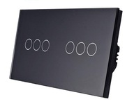 DOTYKOVÝ SPÍNAČ SVETLA ZIGBEE TUYA 3+3 BEZ N 6K DOTYKOVÝ SPÍNAČ SVETLA ZIGBEE TUYA 3+3 BEZ N 6K