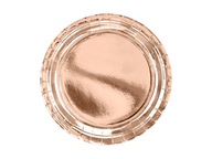 Narodeninové taniere ROUND PINK GOLD 6 ks