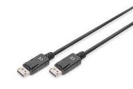 Kábel DIGITUS DisplayPort so západkami 4K 60Hz UHD Typ DP/DP M/M čierny 1m