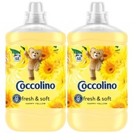 Coccolino Happy Yellow Aviváž Fresh & Soft 2x1,7L 136 praní Coccolino Happy Yellow Aviváž Fresh & Soft 2x1,7L 136 praní