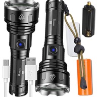 VÝKONNÁ LED TAKTICKÁ BATERKA XHP90 ZOOM VOJENSKÉ CREE NABÍJACIE VYHĽADÁVANIE VÝKONNÁ LED TAKTICKÁ BATERKA XHP90 ZOOM VOJENSKÉ CREE NABÍJACIE VYHĽADÁVANIE