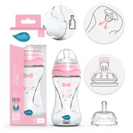 Fľaša na kŕmenie S cumlíkom, ružová, 0m+ 240ml Fľaša na kŕmenie S cumlíkom, ružová, 0m+ 240ml
