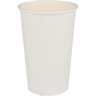 Veľké biele jednorazové papierové poháre 400ml 50 ks Veľké biele jednorazové papierové poháre 400ml 50 ks