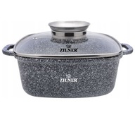 HRNIEC Štvorcový 5,5L 26cm ZILNER SIVÁ ZL-7059 HRNIEC Štvorcový 5,5L 26cm ZILNER SIVÁ ZL-7059