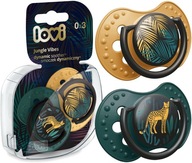 LOVI JUNGLE VIBES ukľudňujúci cumlík 0-3 m 2 ks LOVI JUNGLE VIBES ukľudňujúci cumlík 0-3 m 2 ks