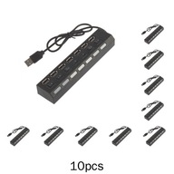 10x Typ 1: 1 * 7-portový USB rozbočovač. Zadajte 10x Typ 1: 1 * 7-portový USB rozbočovač. Zadajte
