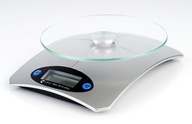 * Kuchynská elektronická váha do 5 KG, STRIEBORNÉ SKLO * Kuchynská elektronická váha do 5 KG, STRIEBORNÉ SKLO