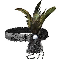 čierna flitrová čelenka karneval 20. roky 20. storočia RETRO klapka PERLY guľa PERLO čierna flitrová čelenka karneval 20. roky 20. storočia RETRO klapka PERLY guľa PERLO