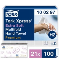 Tork Xpress 100297 - Skladaná papierová utierka, biela, 2W, V2, 2100 ks.