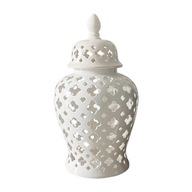 Keramická dóza na zázvor Keramická váza na zázvorovo bielej farbe
