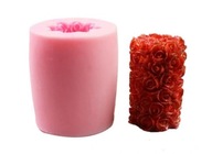 Silikónová forma na sviečky, ružová váza