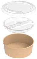 Papierové misky + vložka + vrchnák 1300ml 50ks Papierové misky + vložka + vrchnák 1300ml 50ks