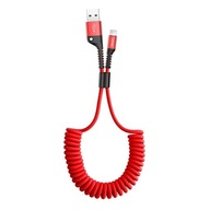 BASEUS Rýchly USB-C kábel špirálová pružina 1m