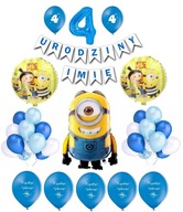 Sada balónikov Minions 4. narodeniny + meno