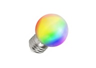 LED guľa 1W, závit E27, terasa, balkón, farba RGB