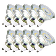 10 x GU10 LED žiarovka 5W=40W PREMIUM GLASS 6000K STUDENÁ 10 x GU10 LED žiarovka 5W=40W PREMIUM GLASS 6000K STUDENÁ