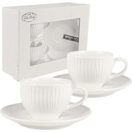 Šálka s podšálkou na kávu cappuccino čaj SET porcelán 2x 120ml Šálka s podšálkou na kávu cappuccino čaj SET porcelán 2x 120ml