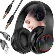 BEZDRÔTOVÉ SLÚCHADLÁ B39 BLUETOOTH MP3 RGB MIKROFÓN NA UŠI PRE DETI