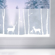 Statická okenná fólia na sklo vianočná dekorácia bordúra 20x150