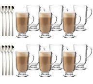 Poháre na kávu na latte + lyžičky Altom Design Werona 310 ml, 12 kusov Poháre na kávu na latte + lyžičky Altom Design Werona 310 ml, 12 kusov