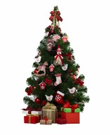 Nálepka na vianočný stromček na sklo na stenu 100 cm
