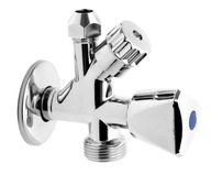 FERRO UHLOVÝ VENTIL DVOJITÝ hrnčiarsky KOMBI 3/8"X1/2"X3/4" CHROM. FERRO UHLOVÝ VENTIL DVOJITÝ hrnčiarsky KOMBI 3/8"X1/2"X3/4" CHROM.