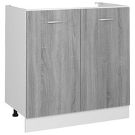 vidaXL drezová skrinka dub sonoma sivá 80x46x81,5 cm vidaXL drezová skrinka dub sonoma sivá 80x46x81,5 cm