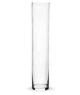 Sklenený tubusový valec na vázu 50 x 10 cm