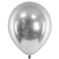 LESKLÝ chróm SILVER lesklé balóny 50 ks