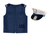 POLICAJTSKÝ KOSTÝM POLICAJT VESTA 146-158 2 kusy POLICAJTSKÝ KOSTÝM POLICAJT VESTA 146-158 2 kusy
