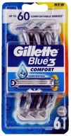 GILLETTE HOLENIE ŽILETKA MODRÁ 3 COMFORT 3 čepele 6 kusov GILLETTE HOLENIE ŽILETKA MODRÁ 3 COMFORT 3 čepele 6 kusov