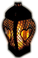 lampáš na sviečku Glamour Heart Openwork čierny 29 cm lampáš na sviečku Glamour Heart Openwork čierny 29 cm