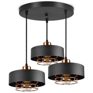 STROPNÉ ZÁVESNÉ LAMPY, LUSTRE, Čierna s meďou STROPNÉ ZÁVESNÉ LAMPY, LUSTRE, Čierna s meďou
