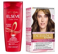Sada Loreal: Excellence 500 farba na vlasy svetlohnedá šampón Color Vive Sada Loreal: Excellence 500 farba na vlasy svetlohnedá šampón Color Vive
