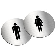 Okrúhle WC značky, WC set, 10x10cm Okrúhle WC značky, WC set, 10x10cm