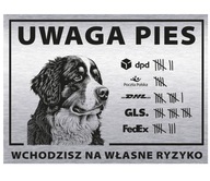 Tablet 20x15 Pozor pre pes vstúpite svojím vlastným rizikovým kuriérom Berneńczyk Tablet 20x15 Pozor pre pes vstúpite svojím vlastným rizikovým kuriérom Berneńczyk