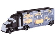 Čierny kamión, transportér + autá, otvorenie L