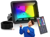 Farebné RGB LED fasádne svietidlo 10W + diaľkové ovládanie meniace farby scény