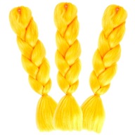 3x syntetické vlasy na vrkoče LONG Yellow 3x syntetické vlasy na vrkoče LONG Yellow